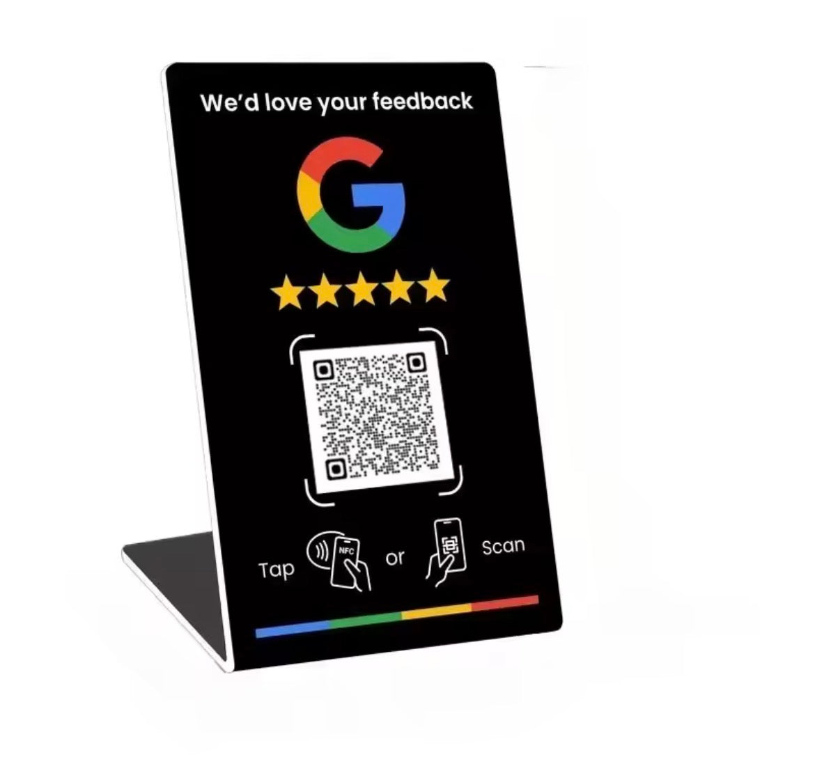 Google Review Table Stand Tent- Adhesive NFC Sticky- Plaque Bulk Pricing