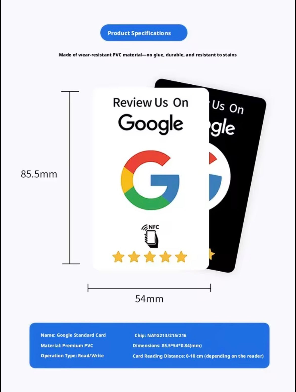 Google Reviews Card-New Customer (FREE Sample)